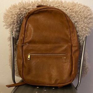 Fawn x Jillian Harris Tan/Cognac Leather Backpack